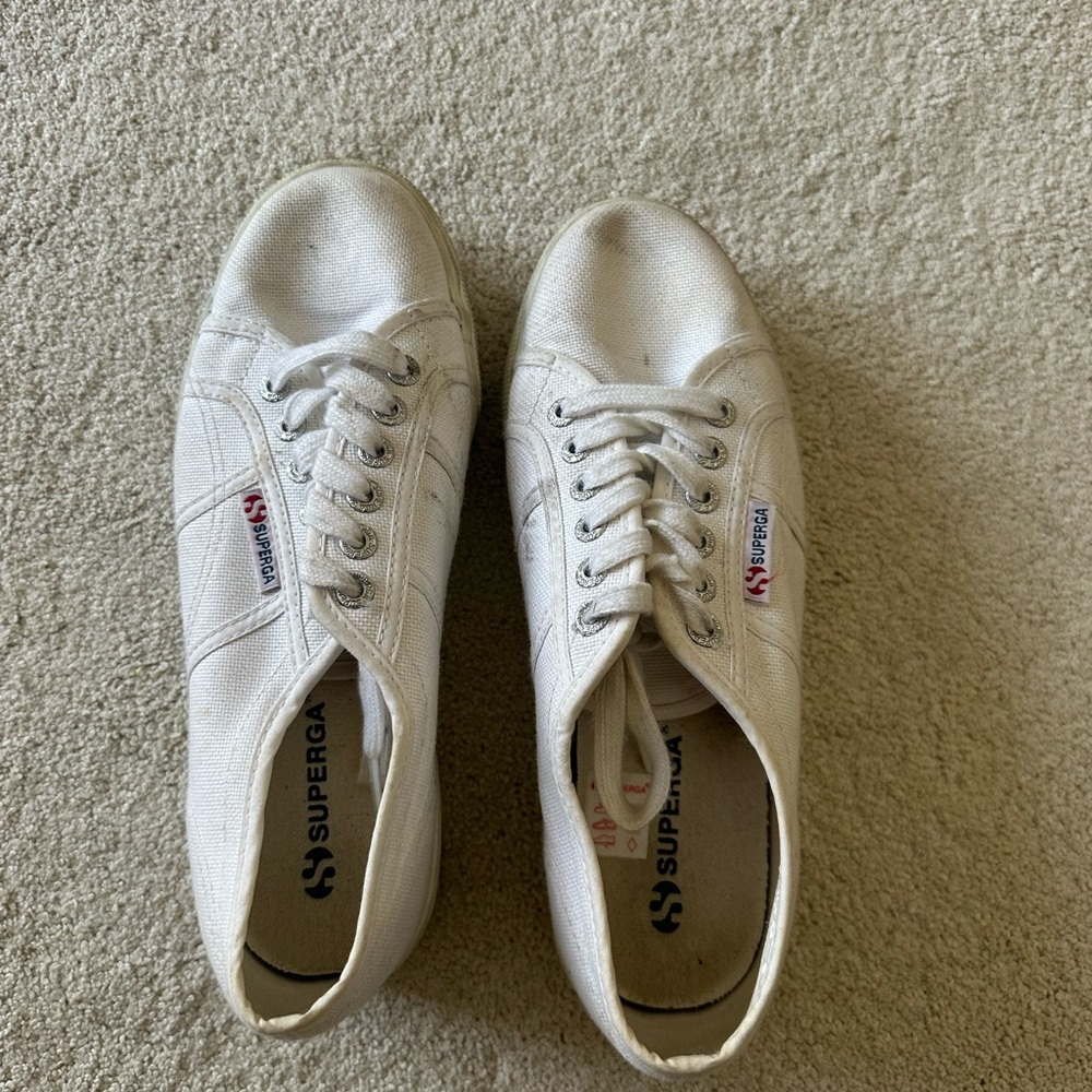 Superga White Canvas Sneakers